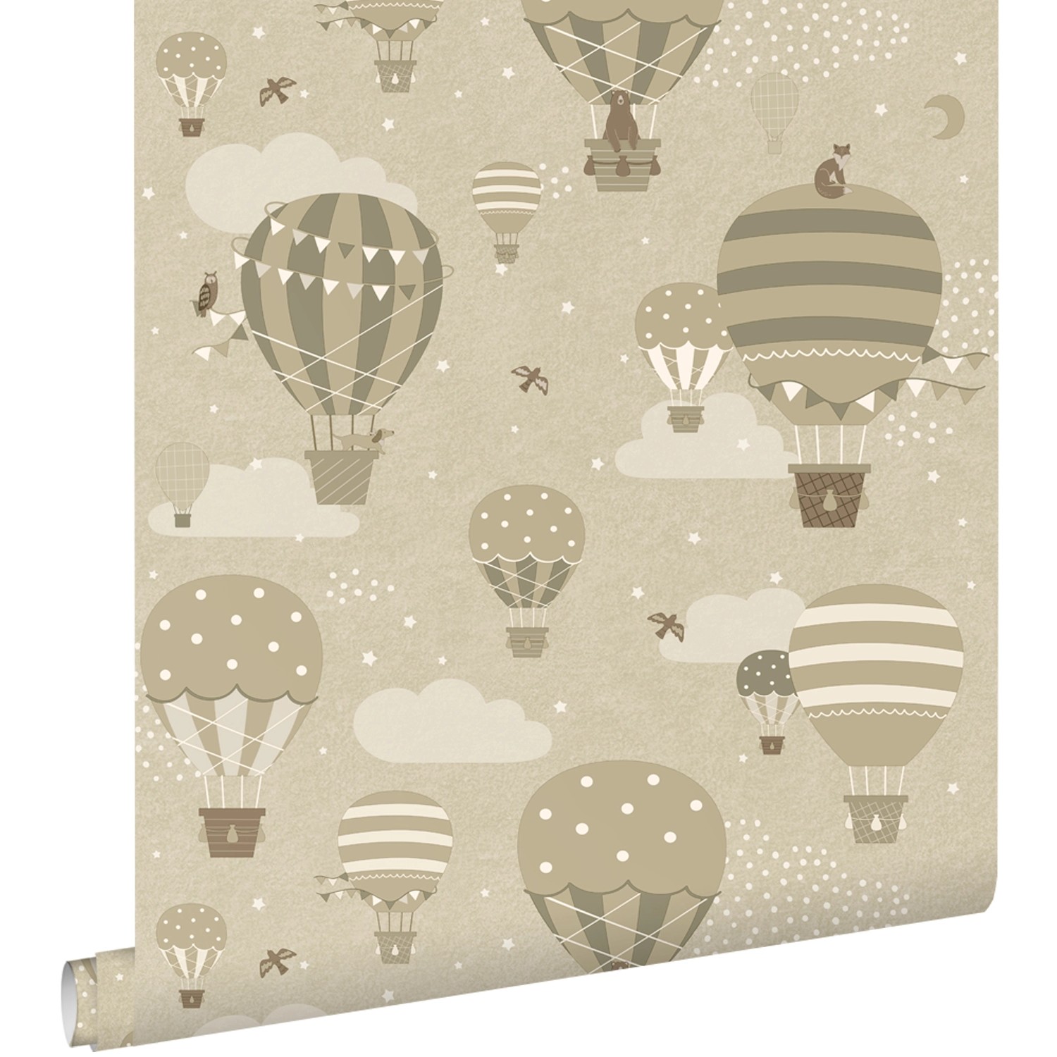 ESTAhome Tapete Luftballons Olivgrün 50 x 900 cm günstig online kaufen