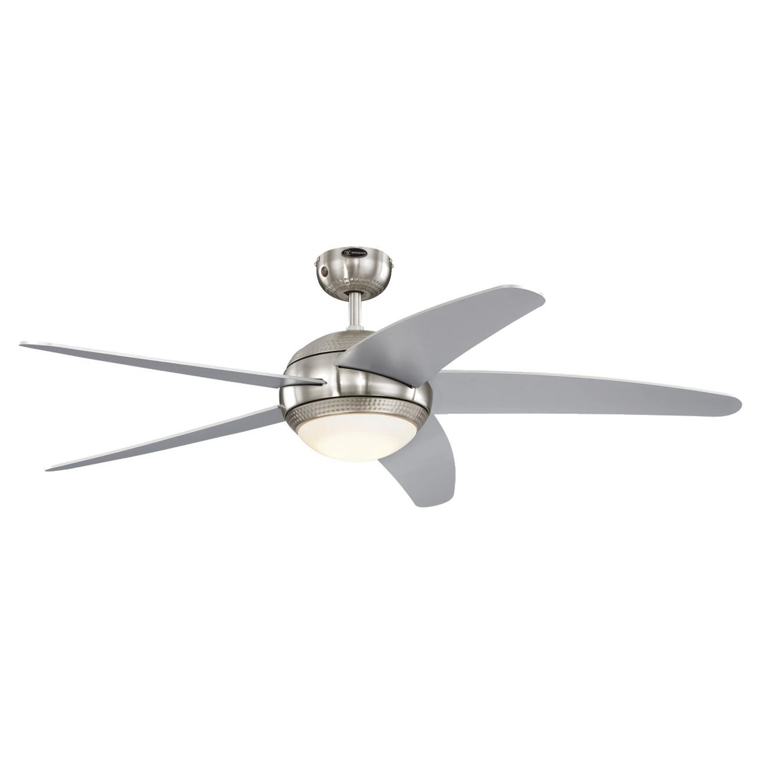 WESTINGHOUSE Westinghouse Deckenventilator Bendan Silber mit LED Beleuchtung und Fernbedienung