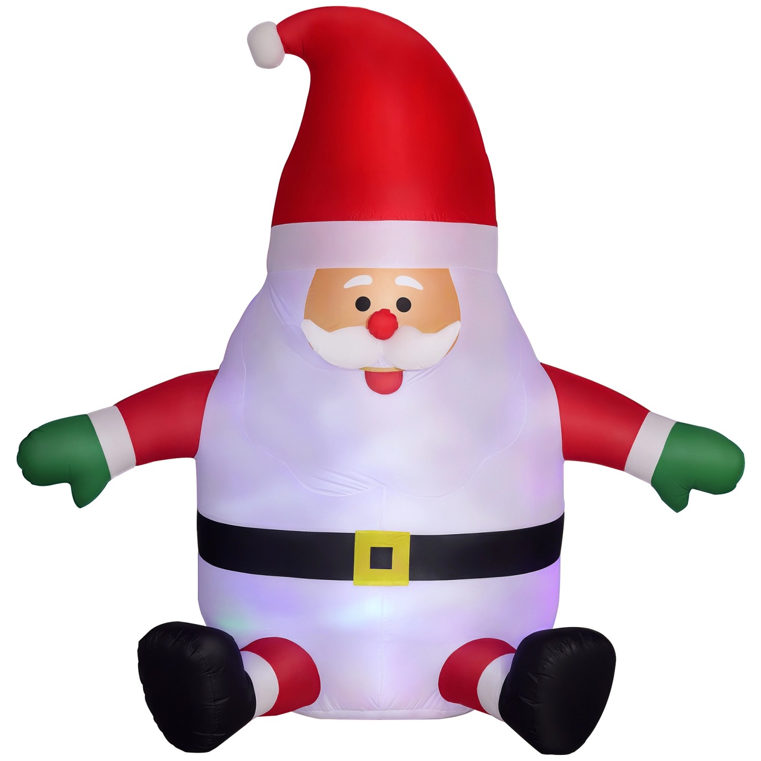 Thumbnail - Outsunny Aufblasbare Weihnachtsdeko Polyester Rot 184L x 125B x 183H cm