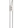 Moderner LED-Deckenfluter Helia aus Stahl, gebürstet, mit Leseleuchte, Höhe 187-197,5 cm.