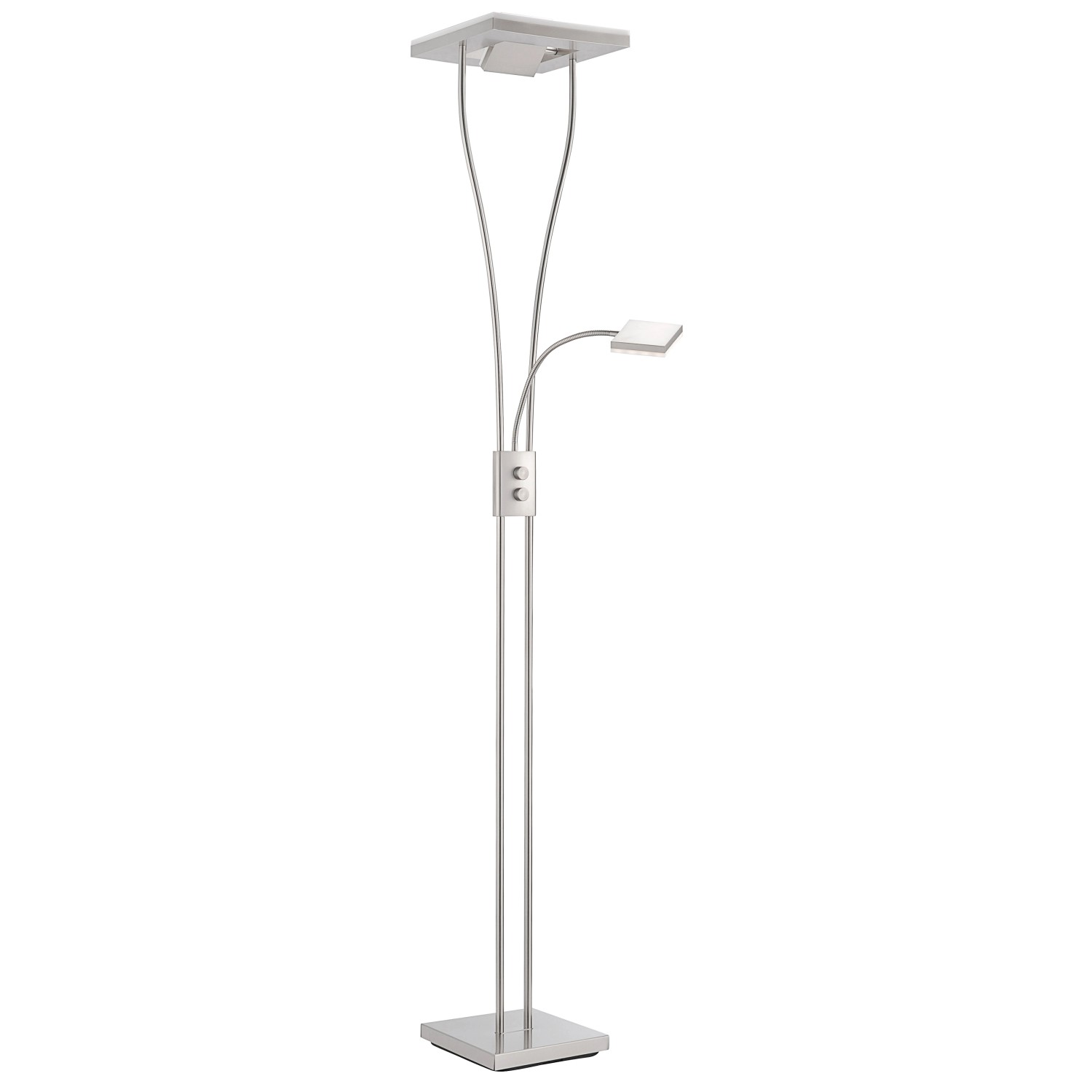 Just Light. LED-Deckenfluter Helia Stahl H: 187  bis 197,5 cm