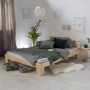Homestyle4u Holzbett 120 x 200 cm mit Lattenrost in Braun 2192_2