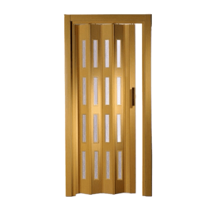 Forte Falttür Luciana in Eiche Hell mit Fenstern, Kunststofftür für Innenräume.