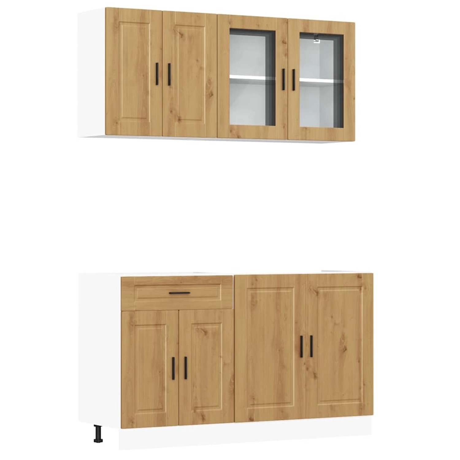 vidaXL 4-Tlg Küchenschrank-Set Kalmar Artisan-Eiche Holzwerkstoff 3314880 günstig online kaufen