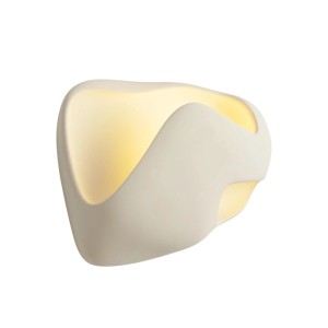 QAZQA Japandi Wandleuchte Cremefarben 30 cm Pietra