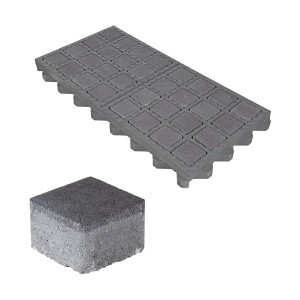 Anthrazitfarbener HL Drainpflaster Füllstein 7,4x7,4x4,9 cm für Rasengitter. Pflastersteine für Stellplätze.