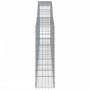 9er Set vidaXL Gabionen mit Hochbogen, 400x30x100/120cm, aus verzinktem Eisen.