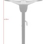 Elektrischer Terrassenheizer Pollux in Tischlampenform, 69 cm hoch, ideal für Terrasse und Balkon.