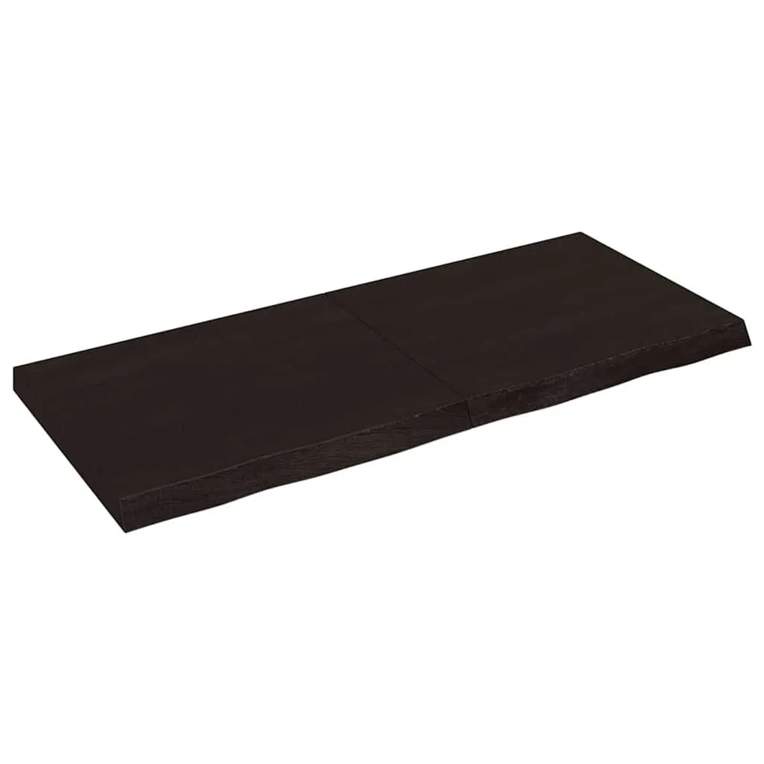 vidaXL Tischplatte Dunkelbraun 140x60x2-6cm Massivholz Eiche 3156445