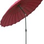 Burgunder Marktschirm Limon Ø 270 cm mit Kurbel und Aluminiummast.