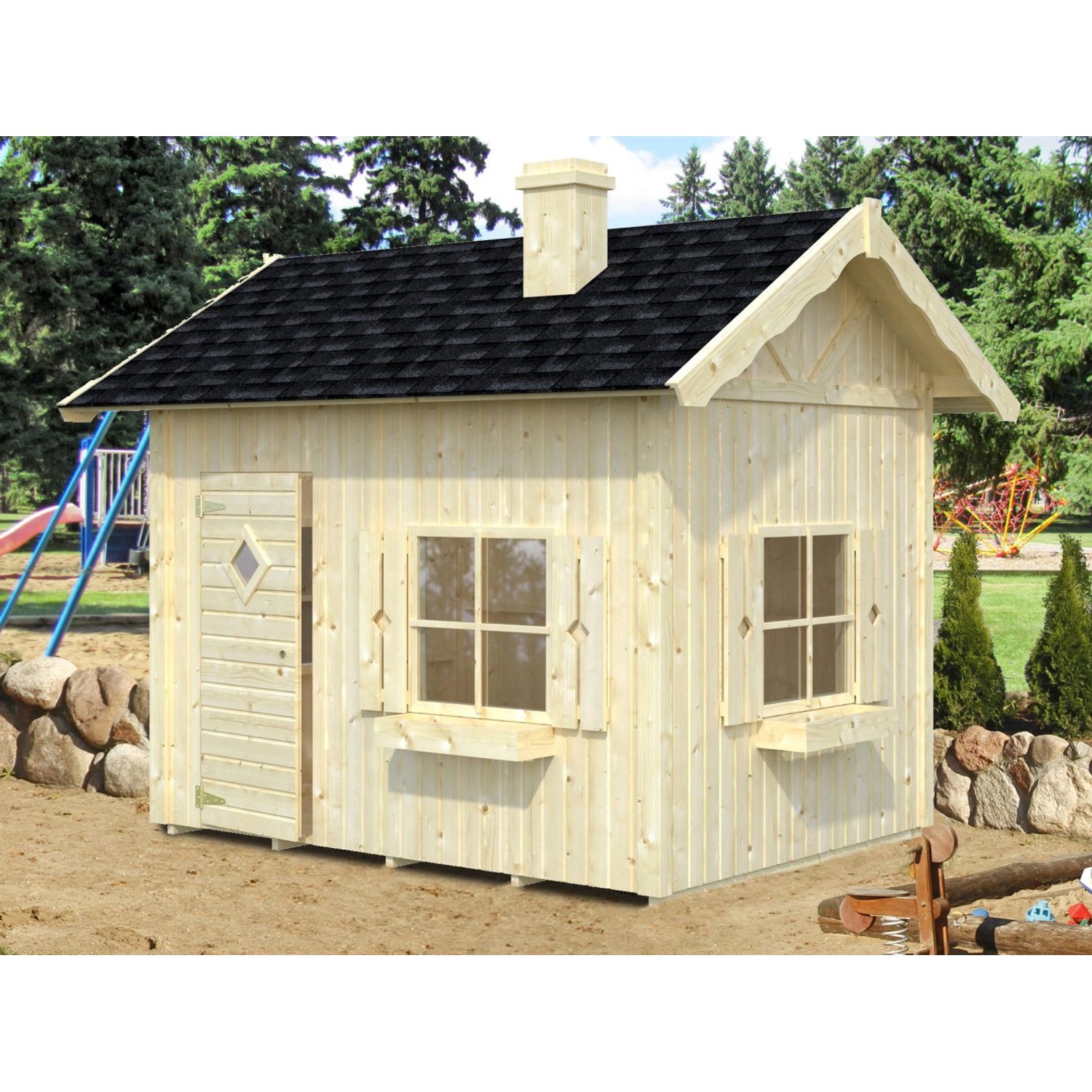 Palmako Spielhaus Grete 220 cm x 258 cm x 223 cm