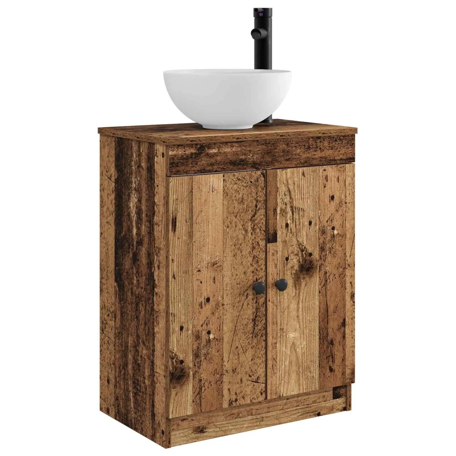 vidaXL Badezimmerschrank mit Waschbecken Altholz 54 x 35 x 83 cm 890120