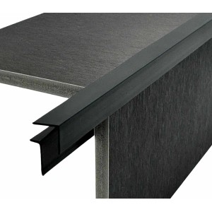 Schwarze Colortree Alu Außenecke für Paneele, 2m, eloxiert.