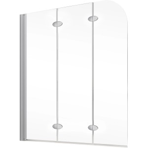 Schulte ExpressPlus Badewannenaufsatz Komfort, 3-teilig, Alu-Natur, 140x125cm