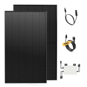 Solakon Balkonkraftwerk 1000W Solaranlage Steckerfertig Komplettset Photovoltaik Anlage 800W Kabellänge 10m
