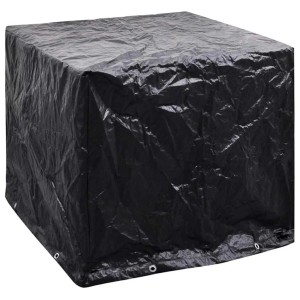 Schwarze vidaXL Abdeckung für IBC-Tank mit 8 Ösen, 116x100x120 cm, zum Schutz vor Witterung.