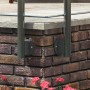 Detailaufnahme: Dolle Geländer-Set Edelstahl 150 cm, Wandmontage auf Mauerwerk.