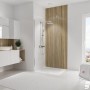 Schulte Duschrückwand DecoDesign Japandi Holzoptik, moderne Badgestaltung mit Duschwand.