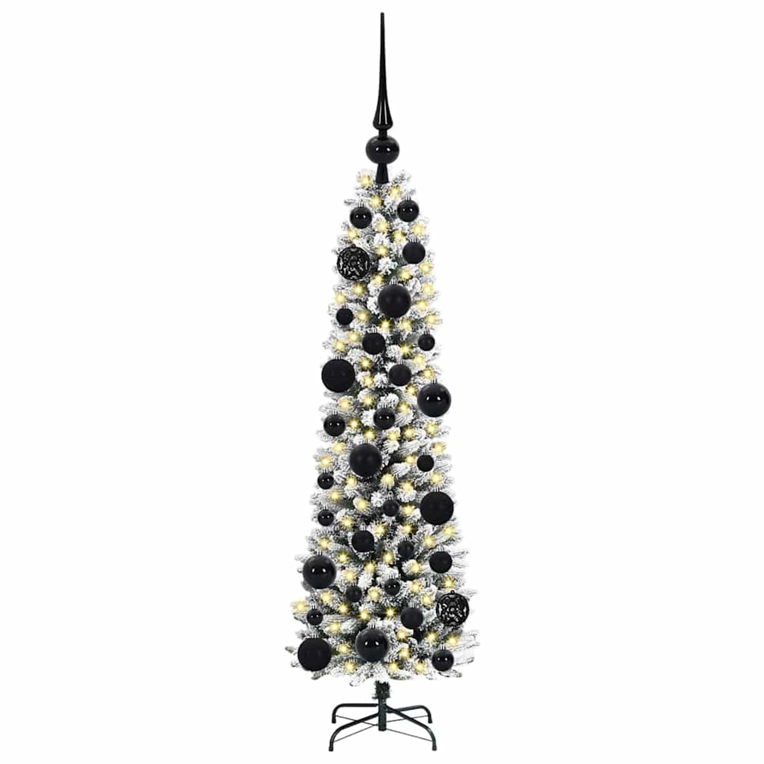 vidaXL Künstlicher Weihnachtsbaum mit 150 LEDs Grün und Weiß 120 cm 3396082