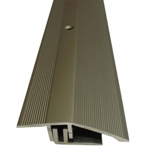 Gebürstetes Alu-Ausgleichsprofil, 45 mm breit, für Laminat & Parkett (7-15 mm).