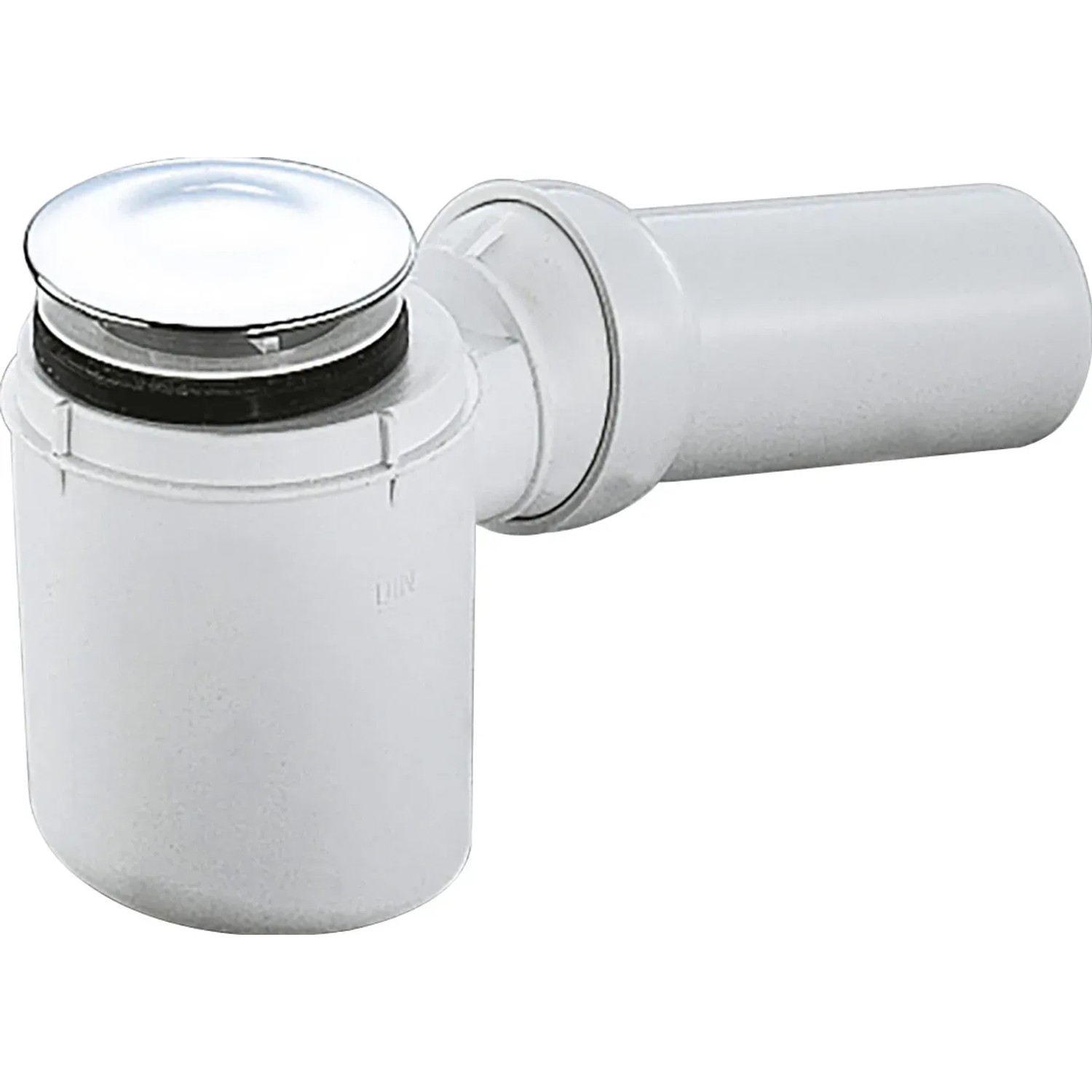 Schulte ExpressPlus Ablauf für flache Duschwanne, verchromte Kappe.