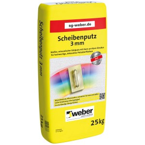 Gelber Sack Weber Scheibenputz 3 mm, pastös, 25 kg für Innen- und Außenbereich.