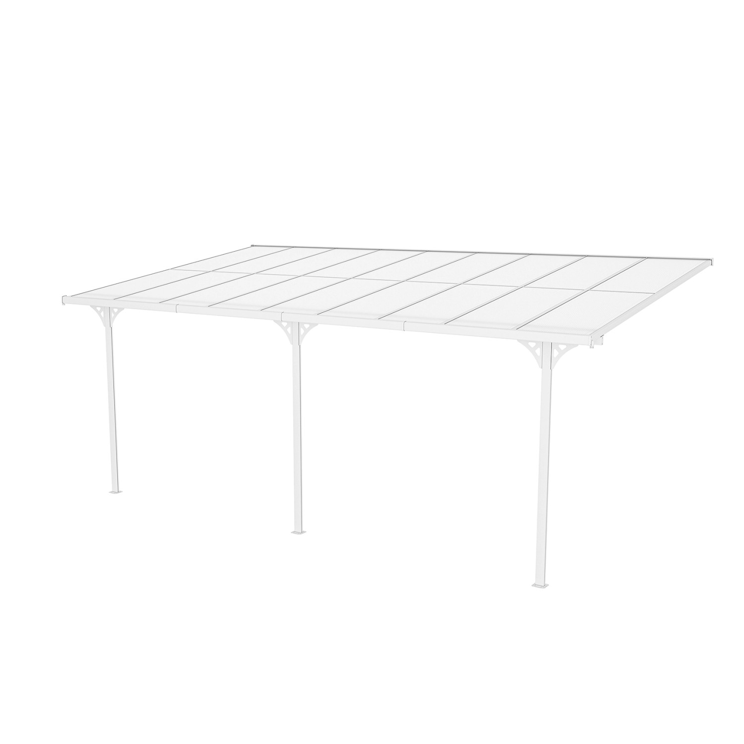 Westmann Alu-Terrassenüberdachung Bruce 556 Weiß 300 cm x 556 cm x 270 cm günstig online kaufen