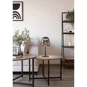 Eglo LED-Tischleuchte Alfero-Z, schwarz/chrom, smarte Connect.Z Leuchte mit Farbwechsel.