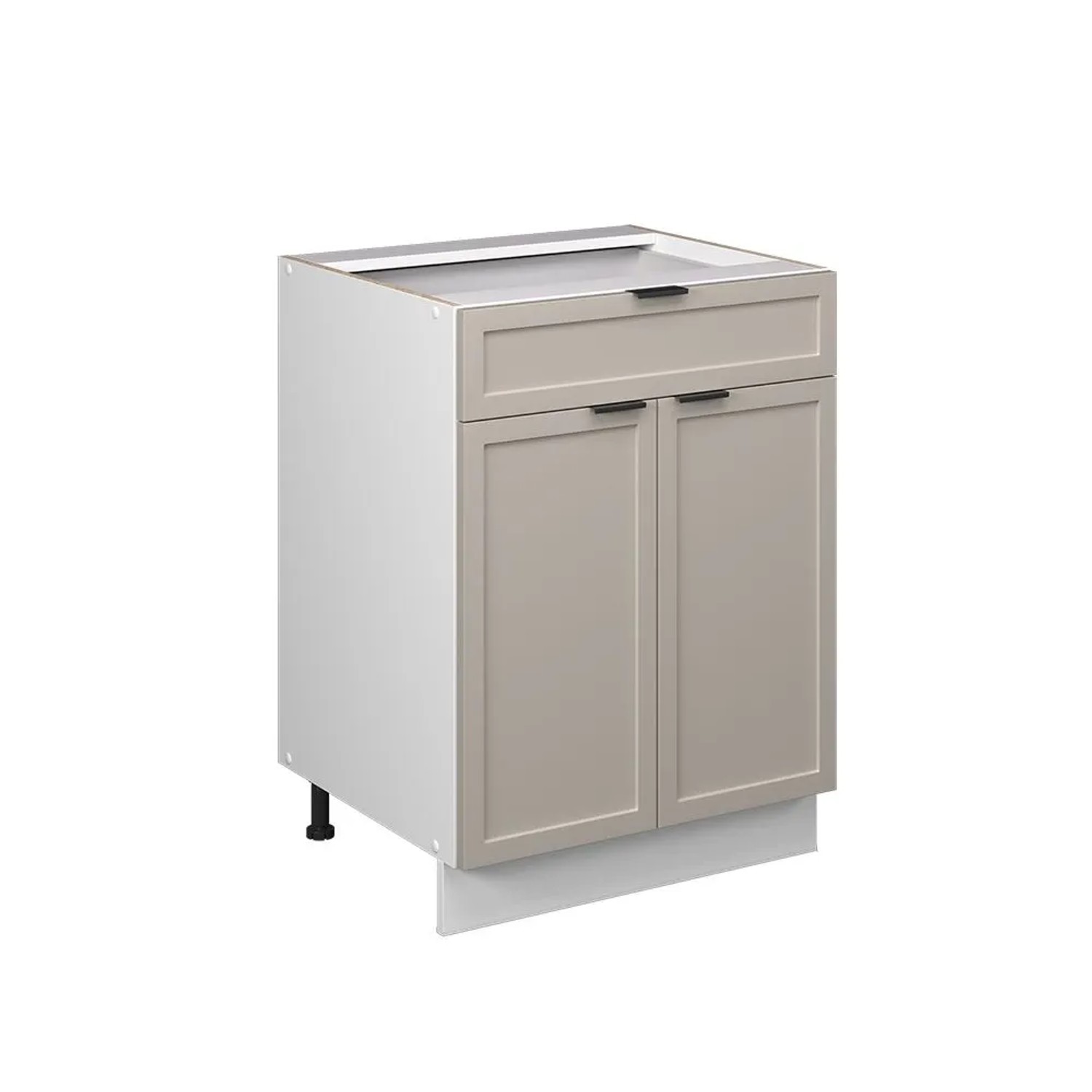 Vicco Unterschrank für Spüle/Kochfeld Fame-Line GrauBeige 60 x 82 mit Schublade ohne Arbeitsplatte Art Nr 60957