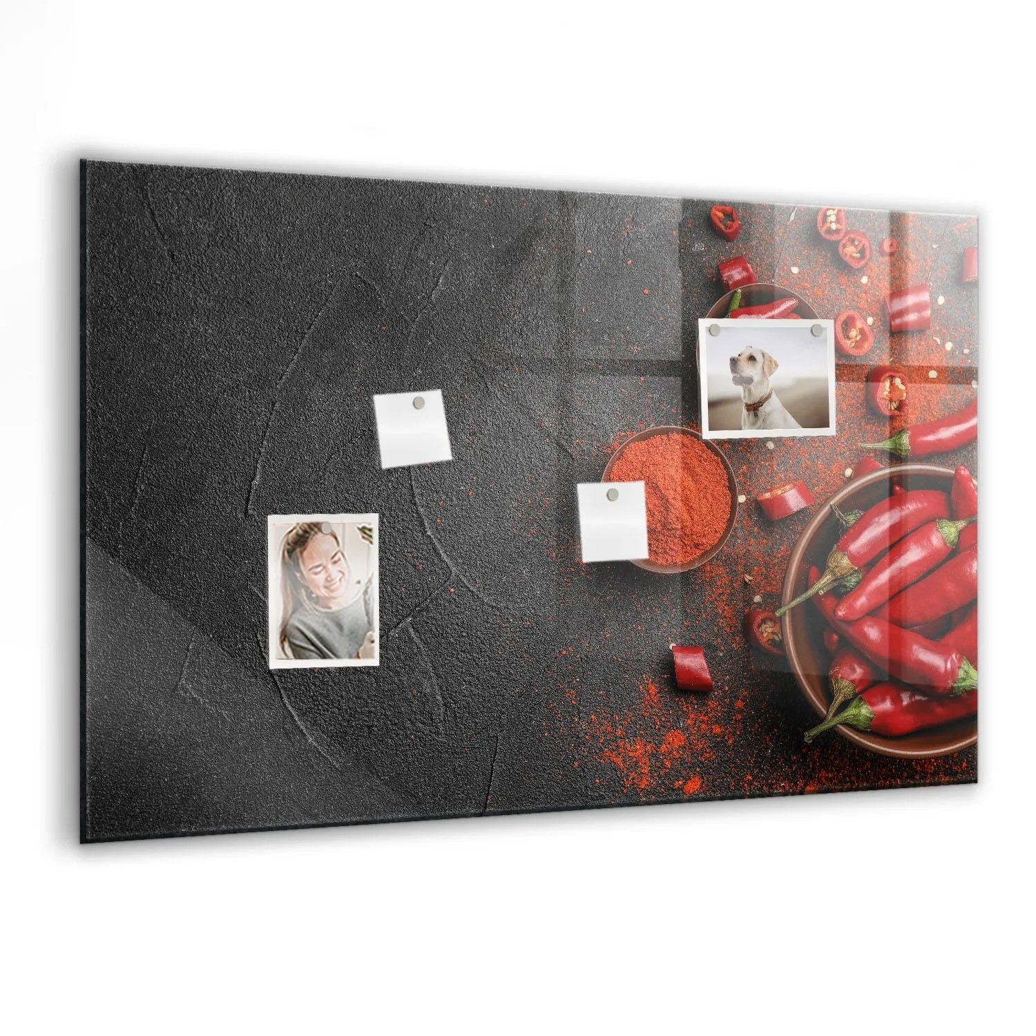 Tulup Schreib Magnettafel Rote Paprika 90x60 cm Magnettafel Wohnzimmer Glas günstig online kaufen