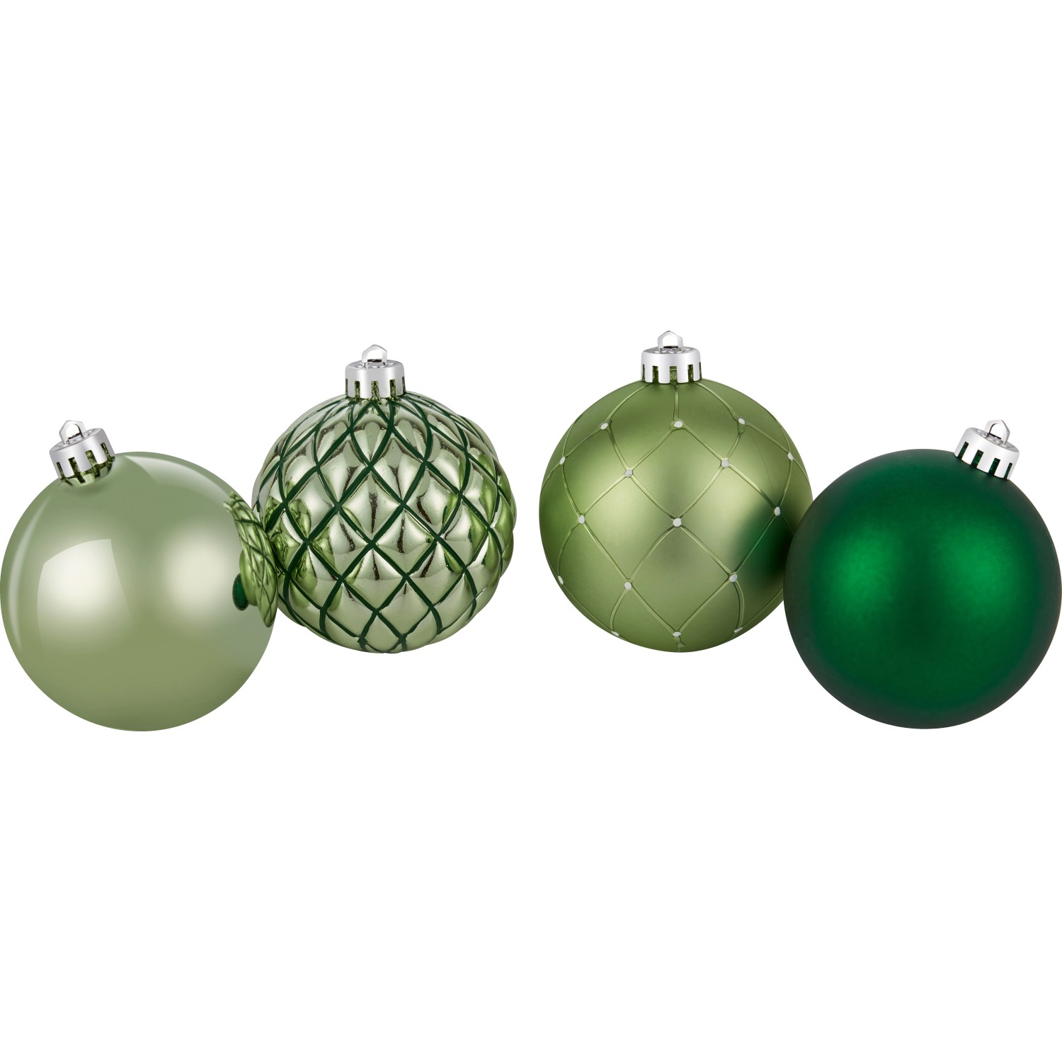 Weihnachtsbaumkugeln Ø 8 cm Kunststoff Grün 6-teilig