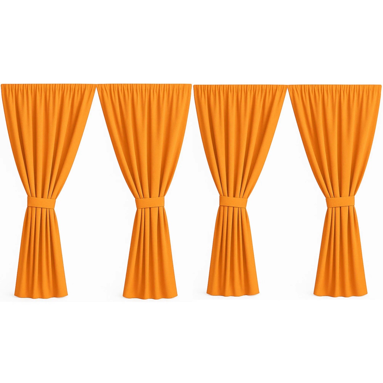 Setgarden Curtain Garden Outdoor Vorhang      4 x 155 × 240 cm – Balkon Vorhang 1tlg Orange