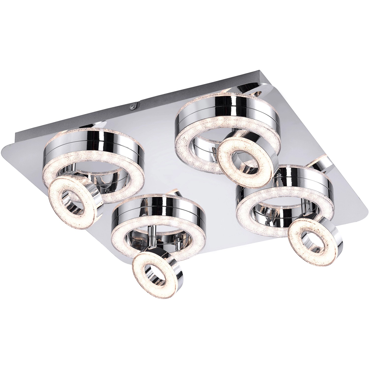 LED-Deckenleuchte Tim Chrom 8-flammig