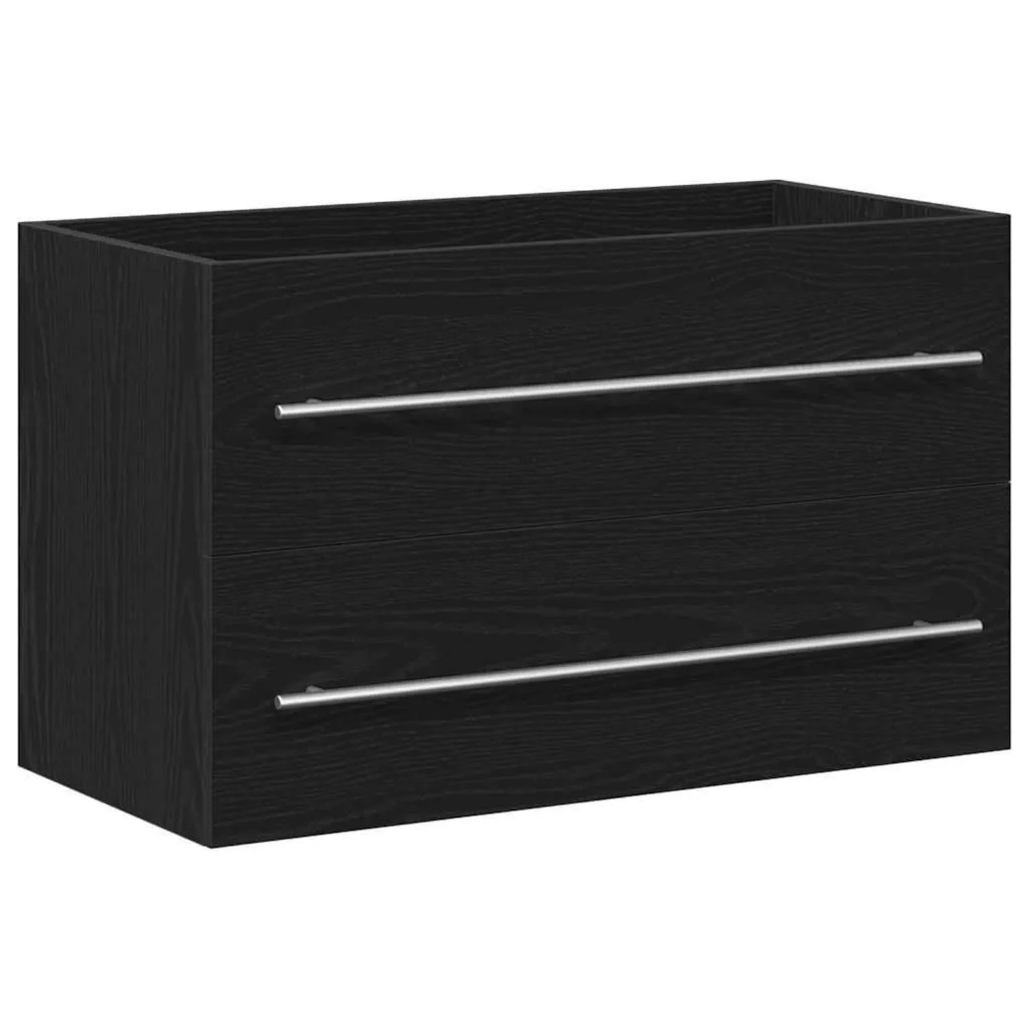 vidaXL Waschbeckenunterschrank Eiche Schwarz 80x38,5x48 cm Holzwerkstoff 86 günstig online kaufen