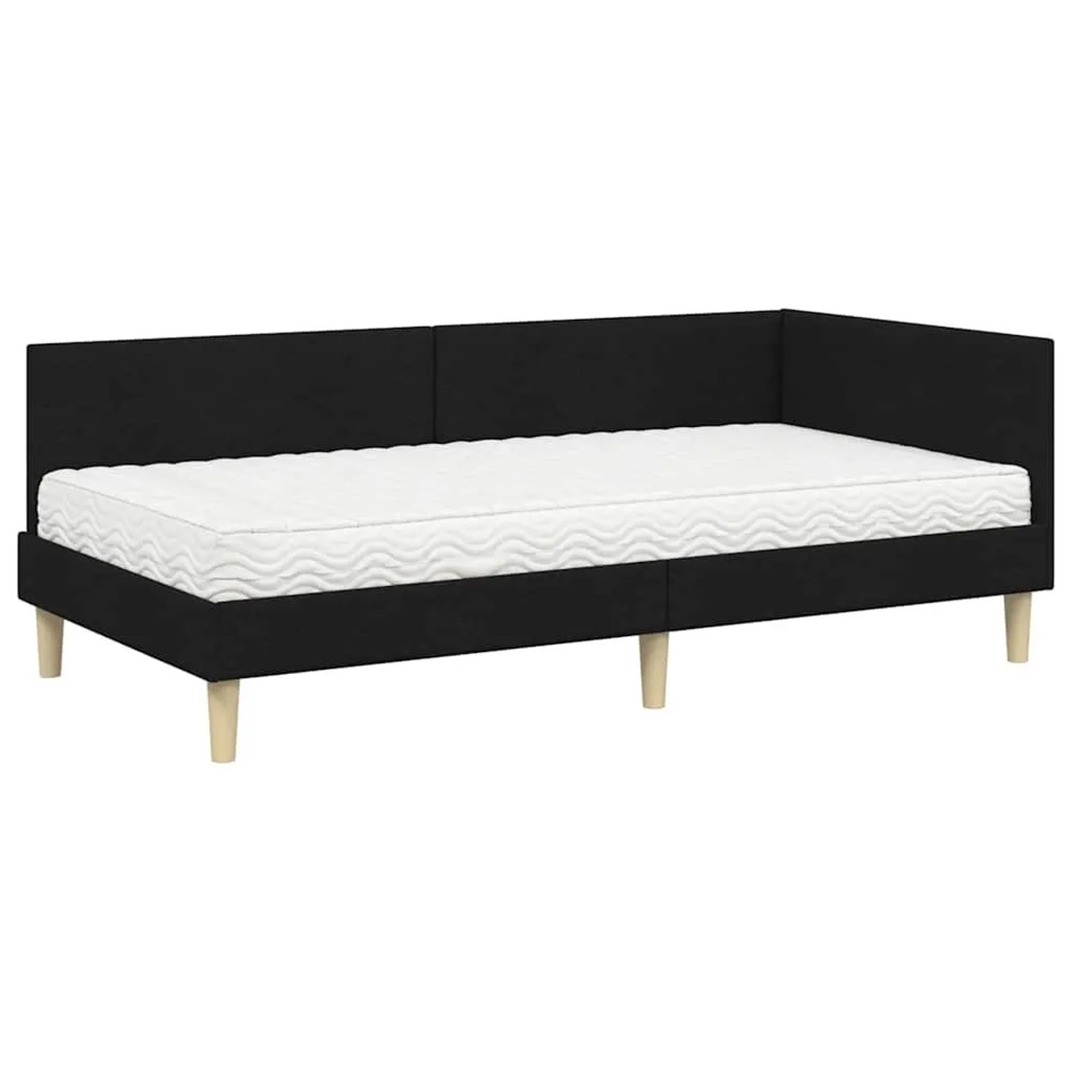 vidaXL Eckbettgestell mit Matratze Sonstiges 2-Tlg Grün Stoff 3393751 günstig online kaufen