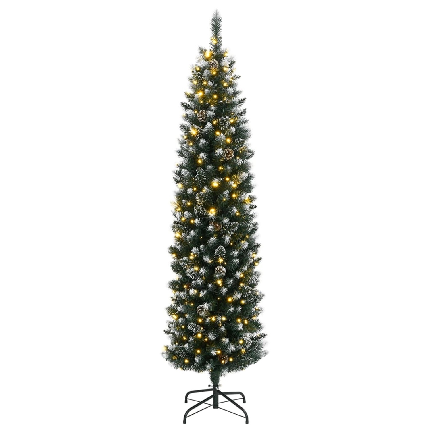 vidaXL Künstlicher Weihnachtsbaum Schlank 300 LEDs 240 cm 3315782