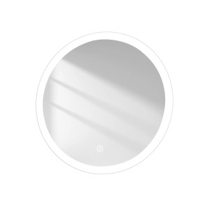 Runder Emke Badspiegel, 60cm, mit LED-Beleuchtung und Touch-Schalter.