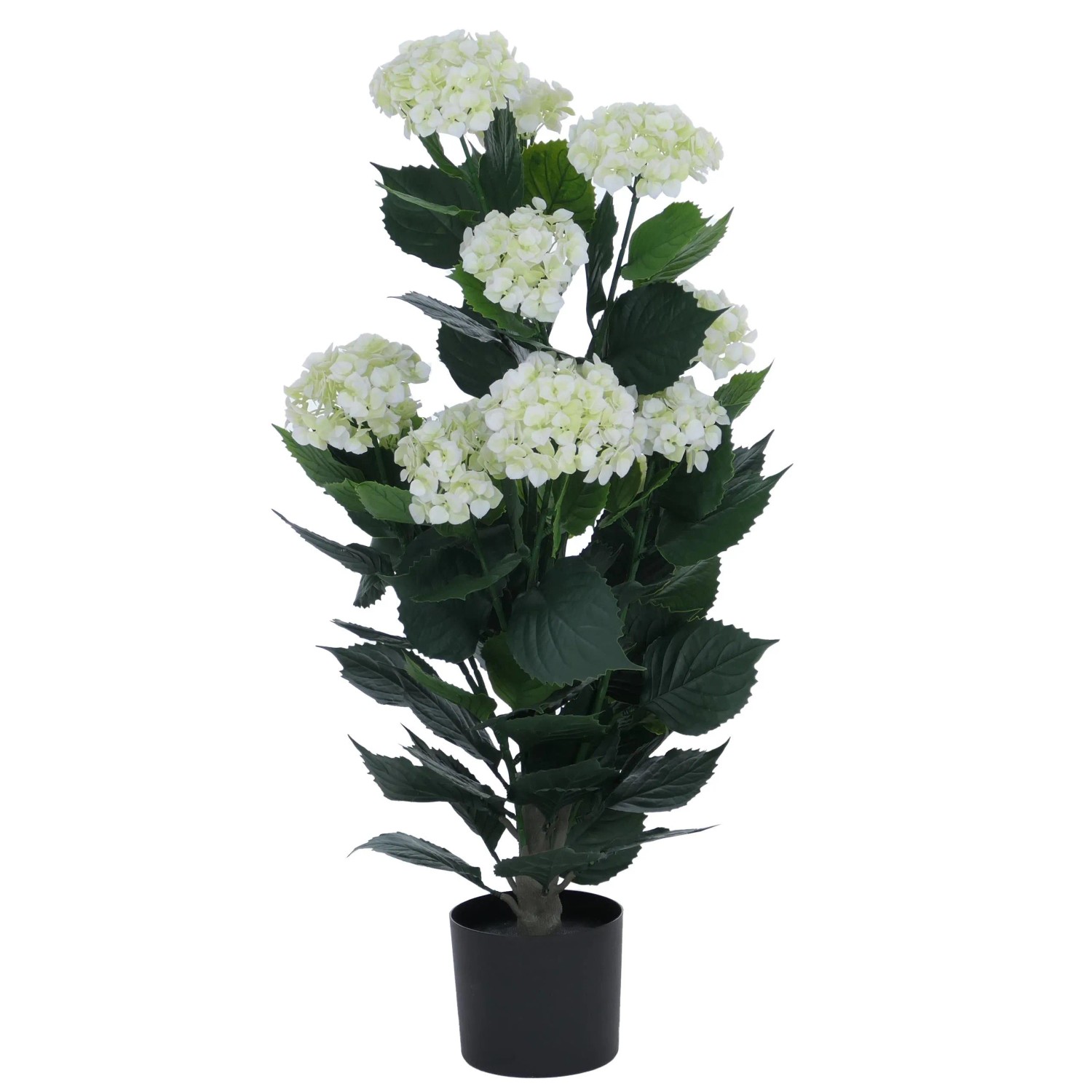 MCW Künstliche Hortensie Q86 Polyethylen 90x50x50cm Weiß