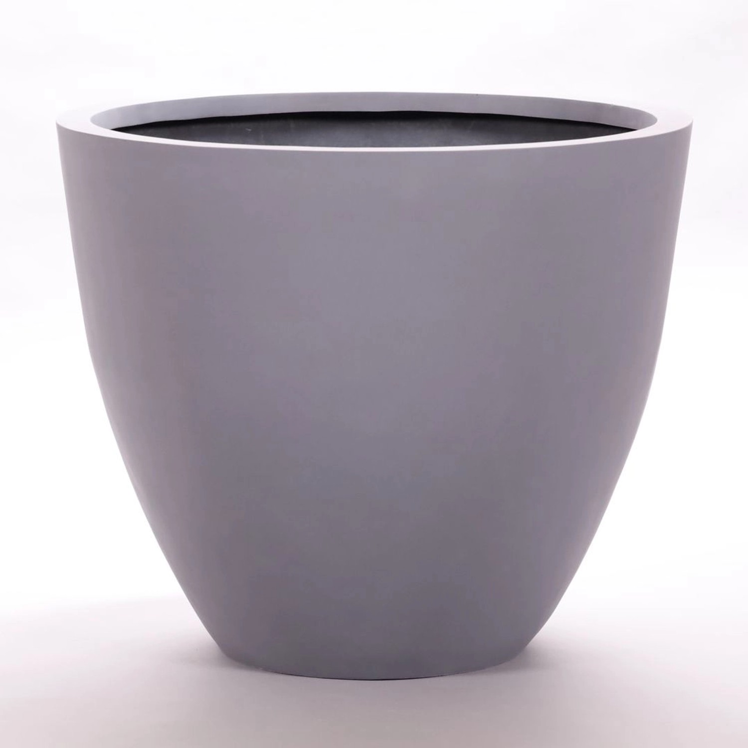 Elegant Einrichten Pflanzkübel Fiberglas Rund-Konisch D70xH60cm Grau günstig online kaufen