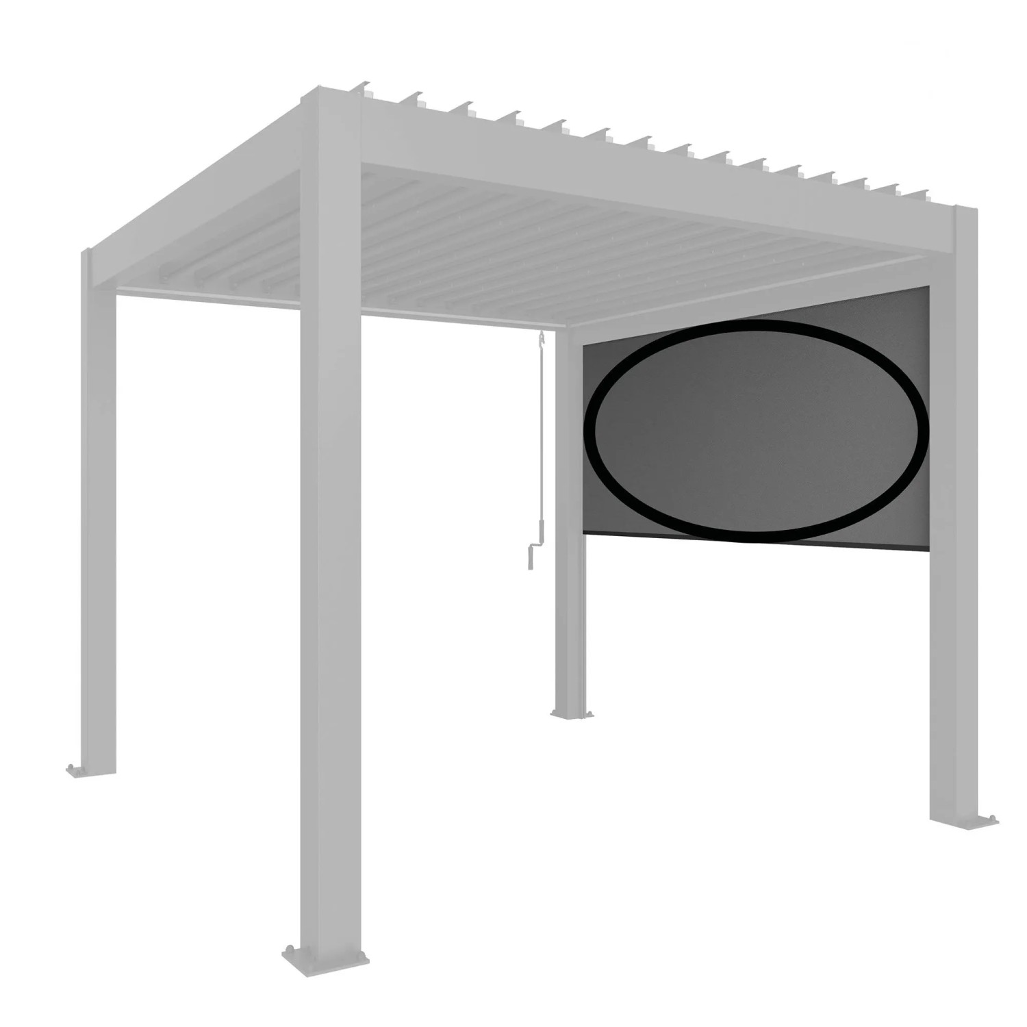 Biohort Sonnenschutzrollo Elektrisch 3,5 m Dunkelgrau-Metallic