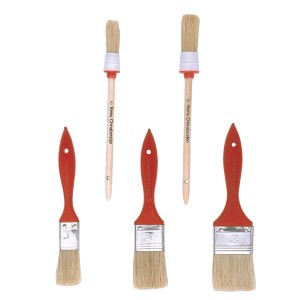 ELLIX Pinsel-Set, 5-teilig: Flach- und Ringpinsel mit Kunstborsten.