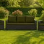 Setgarden Mix-Techno Gartenkissen Für Polyrattan Möbel 180×60×50 cm – Kissen Für 3 Sitzer Gartensofa 1tlg Grün_6