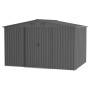 Tepro Metall Gerätehaus Flex Shed XX-Large in Anthrazit, Gartenhaus aus Stahlblech mit Schiebetüren.