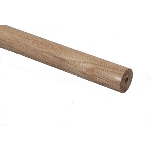 Runder Handlauf aus Eiche, 40 mm Durchmesser, 2250 mm Länge.