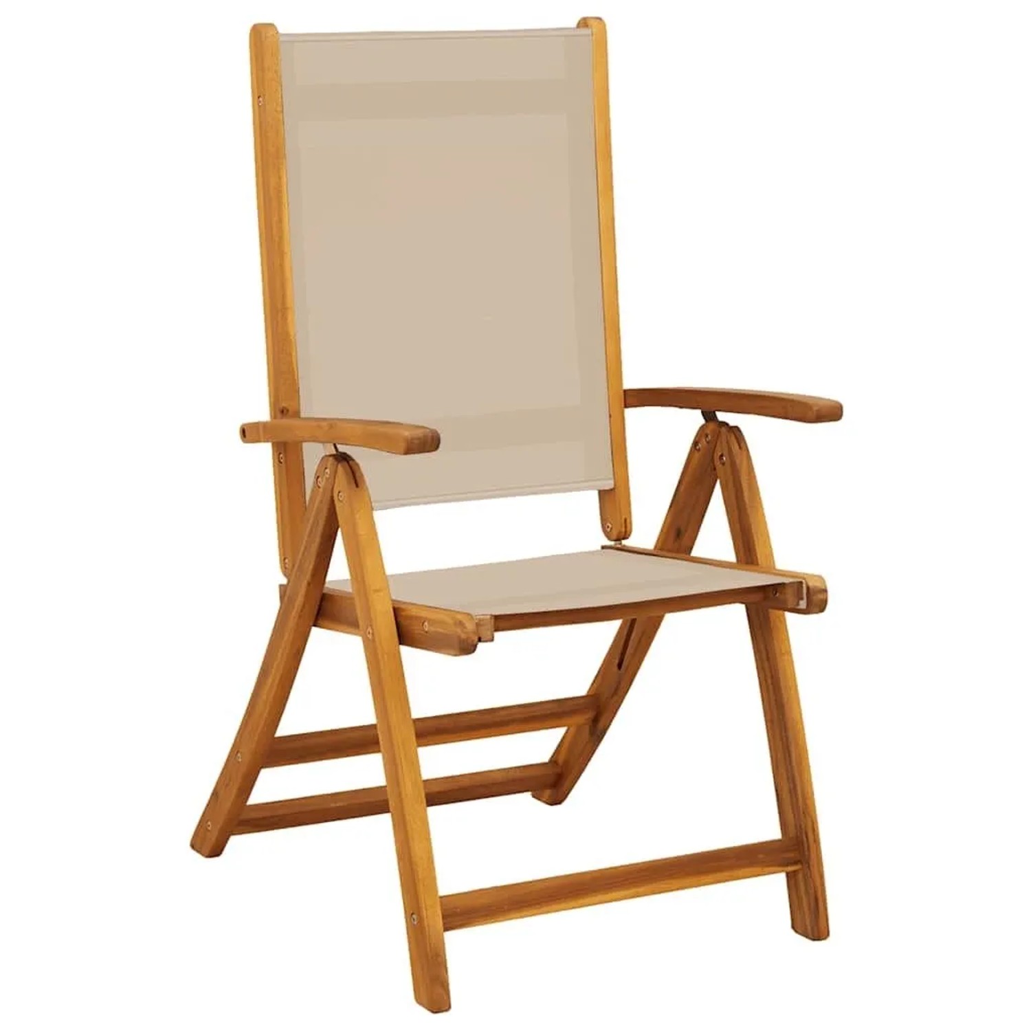 vidaXL Gartenstühle 8 Stk Klappbar Massivholz Akazie und Textilene 3279246