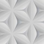 Weiße A.S. Creation Vliestapete mit grafischem 3D-Blütenmuster für Wandgestaltung.