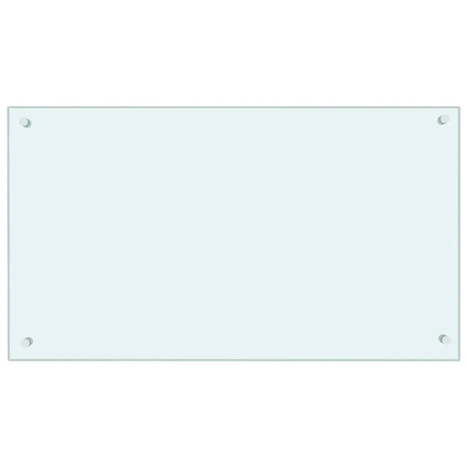 DELUKE Küchenrückwand Glas 90x50cm Weiß Wandverklediung Küche Wandschutz Spritzschutz Herdspritzschutz Glasplatte