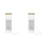 SoBuy 2er Set Nachttisch Schmal mit Steckdose 20cm Breite Nischenschrank 20x60x35cm FBT111-E-WNx2