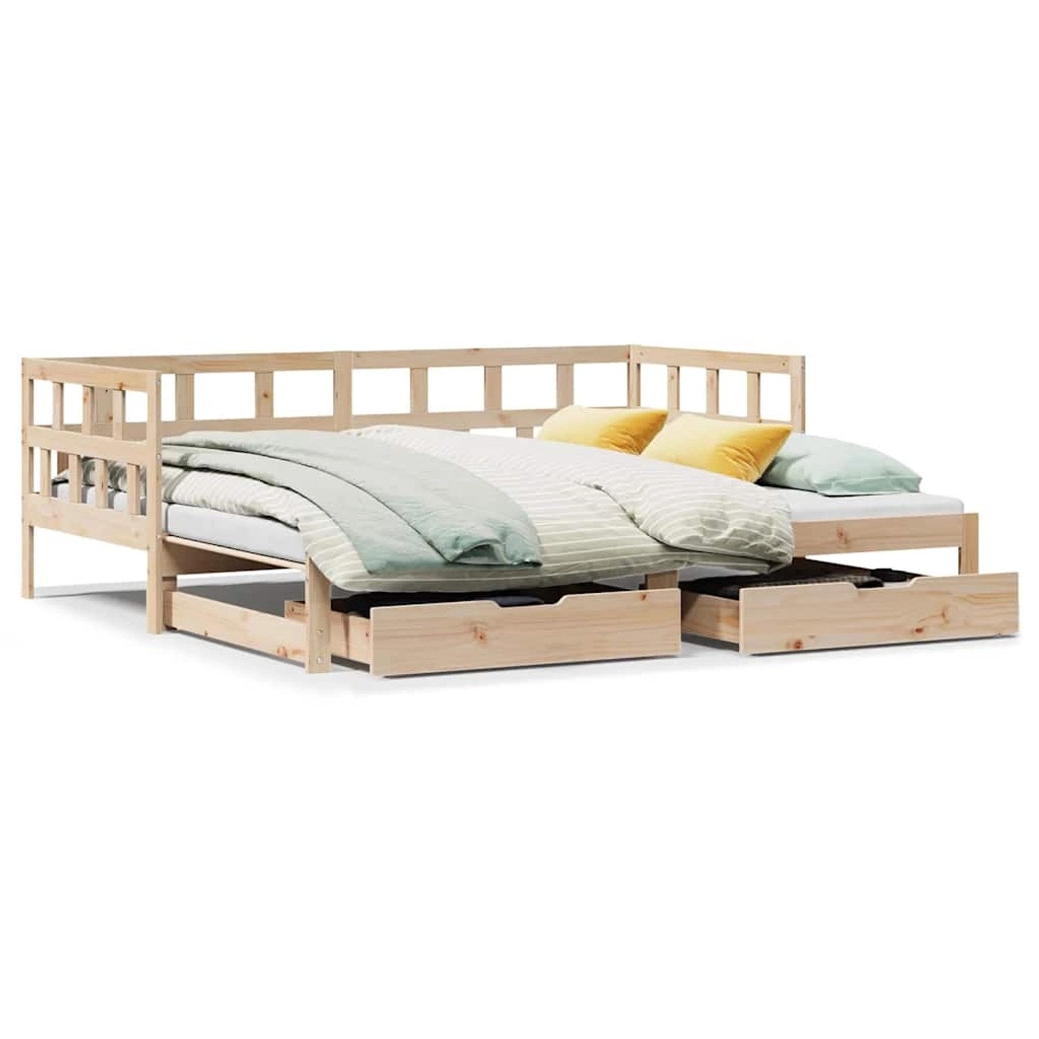 vidaXL Tagesbett Ausziehbar mit Schubladen ohne Matratze 90x200 cm 3302201 günstig online kaufen