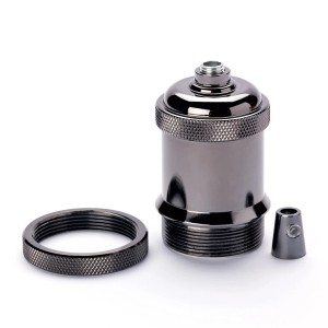 Orion Lightstyle Lampenfassung Vintage E27, schwarz-gunmetall, für Lampen & Leuchten.